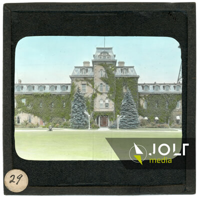 Square Magic Lantern Slide - Hand Coloured